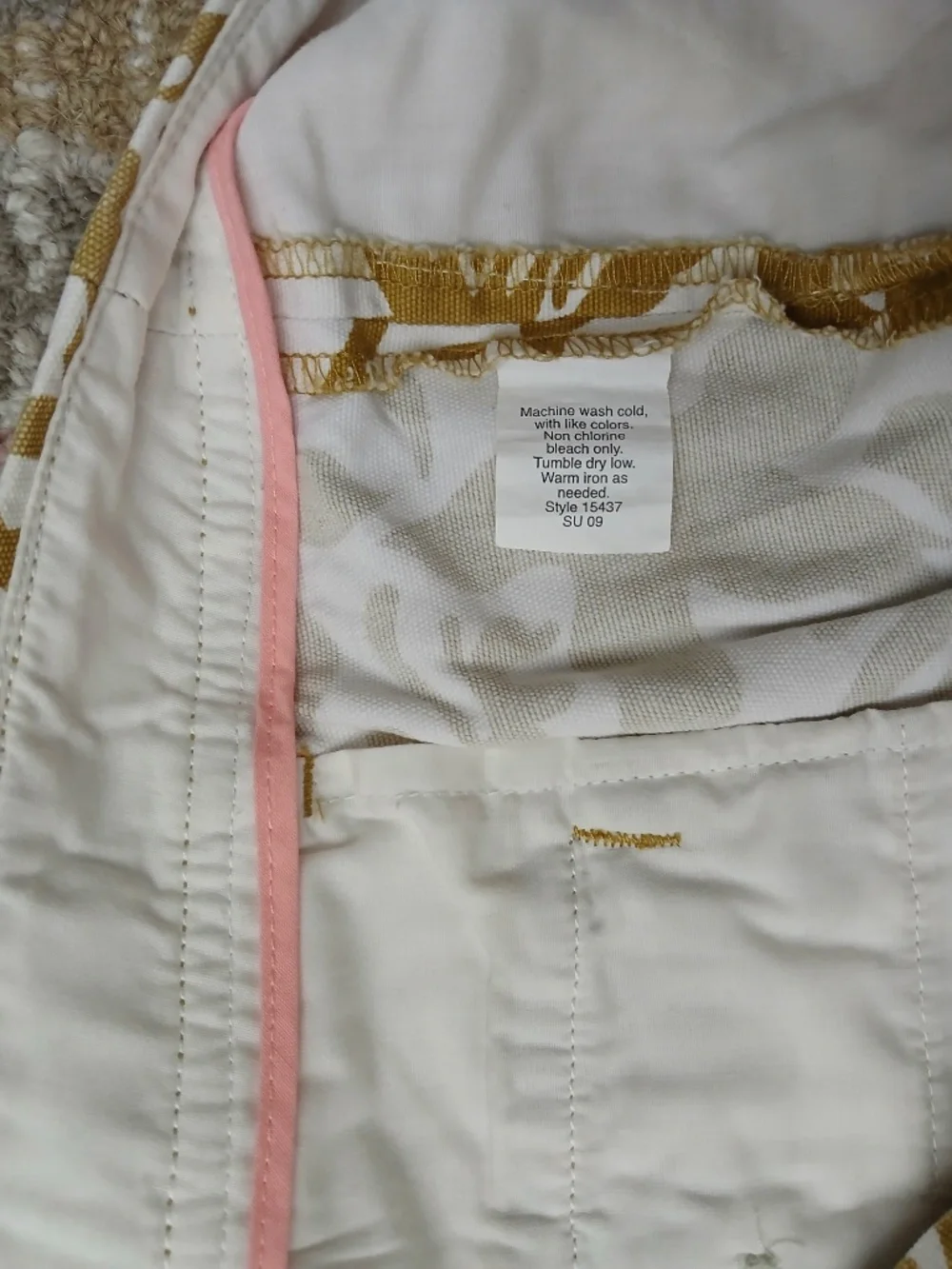 J. Crew City Fit Chino Shorts size 6 mustard yellow tropical print